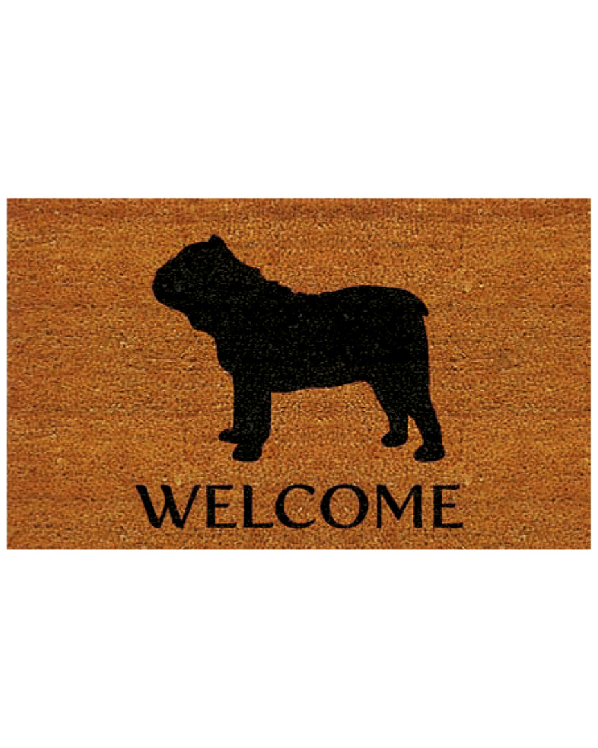 Home & More Bull Dog Indoor/outdoor Doormat In Brown