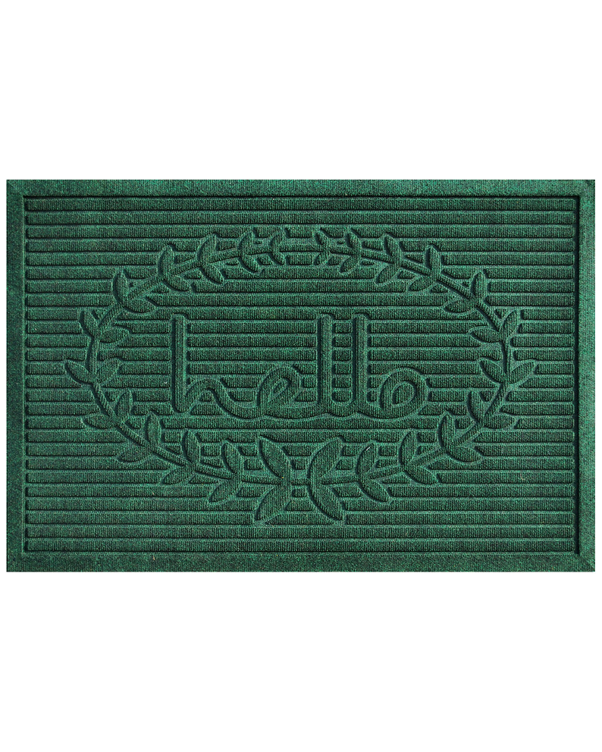 Home & More Poly Hello Doormat In Green