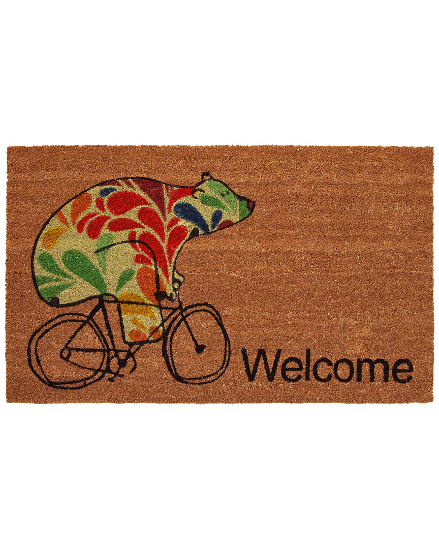 Home & More Bear Fun Doormat In Brown