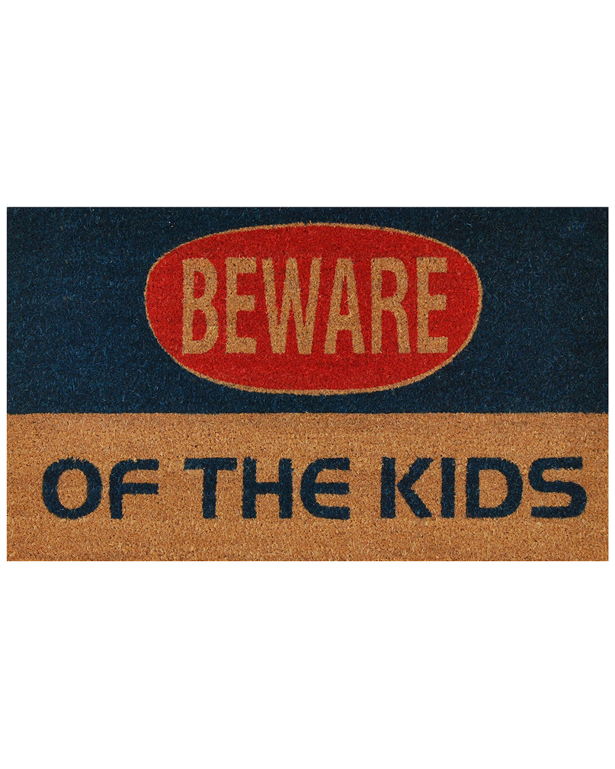 Home & More Kids Warning Doormat In Multi