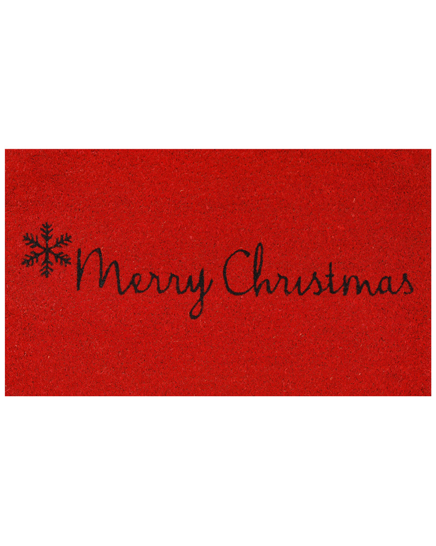 Home & More Red Merry Christmas Doormat