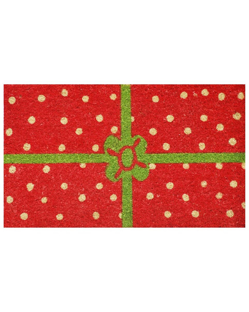 Home & More Christmas Package Doormat In Red