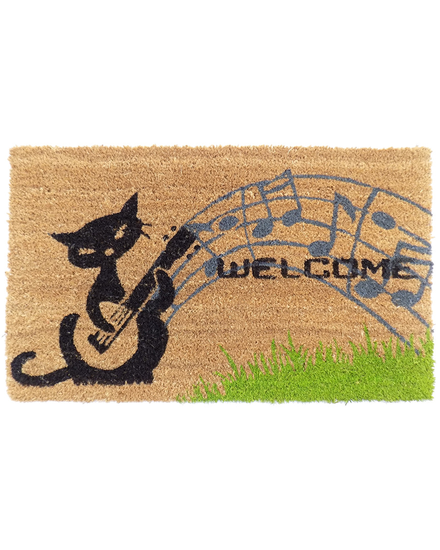 Imports Decor Musical Cat Handmade Doormat