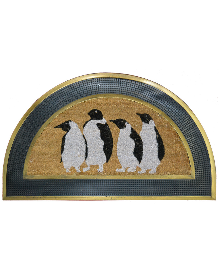Imports Decor Penguins Half Round Doormat