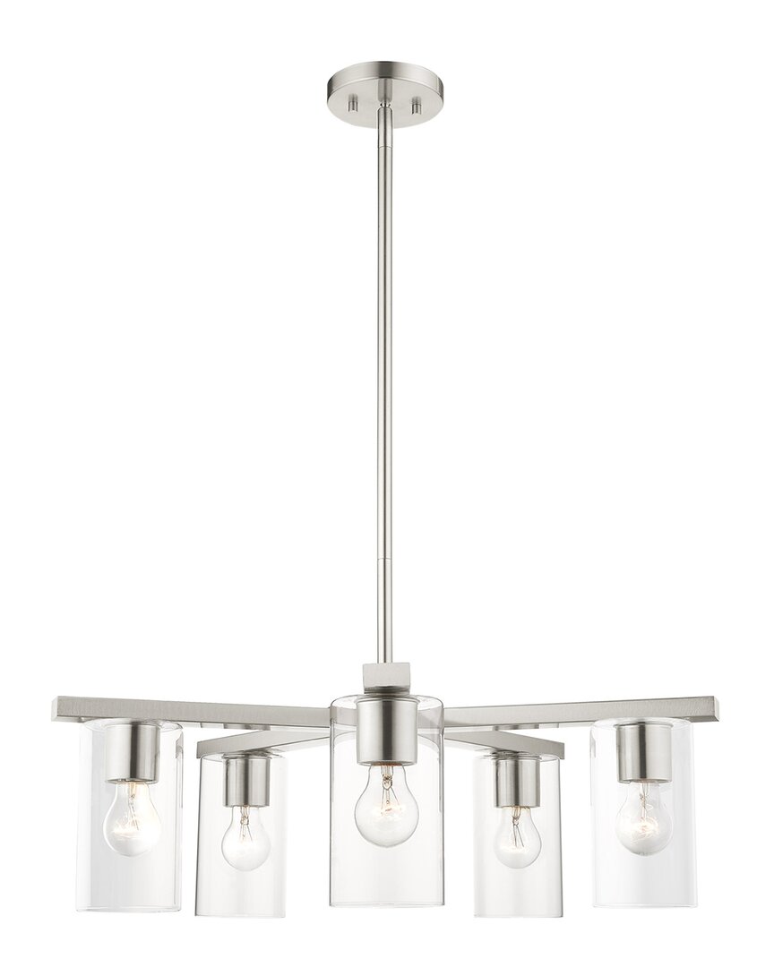 Livex Lighting 5-light Brushed Nickel Chandelier In Metallic