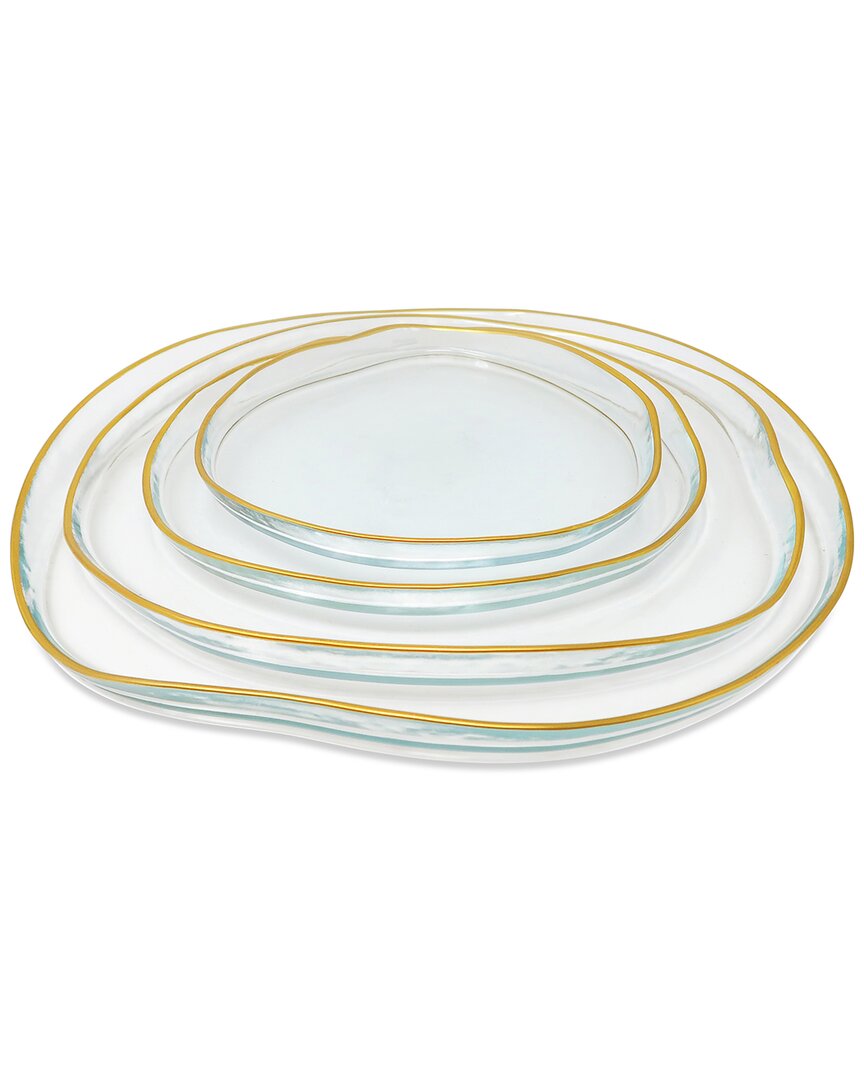 Shop Vivience Set Of 4 Organically Shaped Dinner Plates With Wall Detail