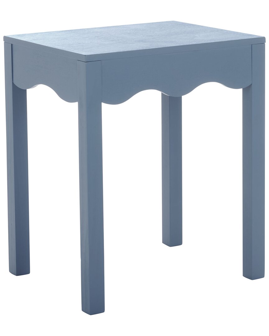 Safavieh Litith Square Wave Accent Table In Blue