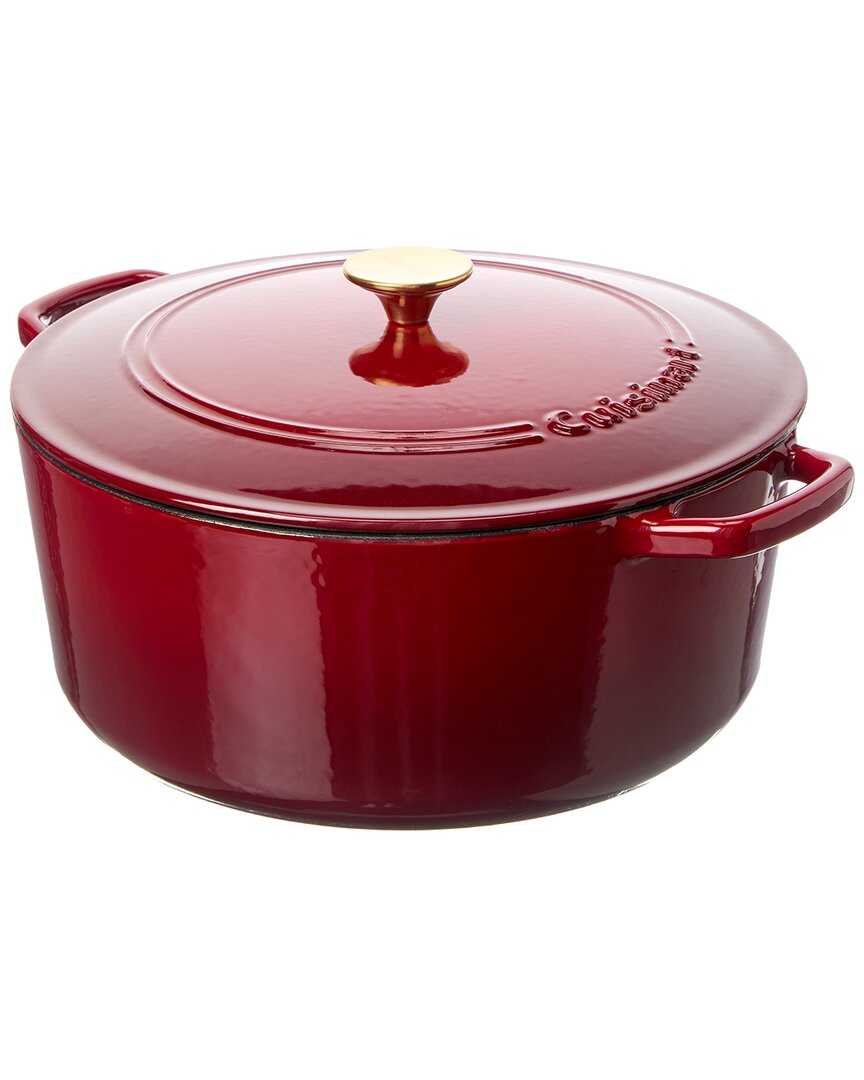 Cuisinart Enameled Cast Iron 9qt Casserole With Cover In Red