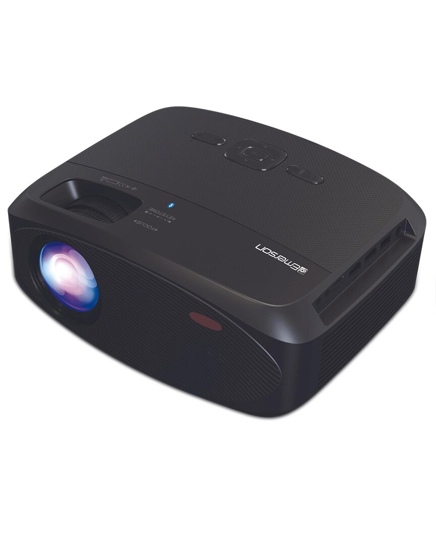 Emerson 210in Home Theater Lcd Projector Combo With Screen & Carry Case In Black