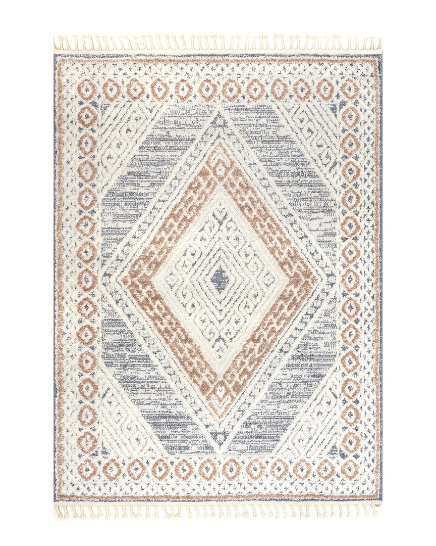 Nuloom Acacia Raised Diamond Tasseled Rug In Multicolor