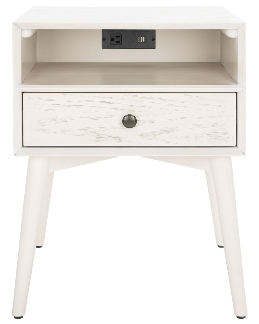 Shop Safavieh Scully Nightstand With Usb In White