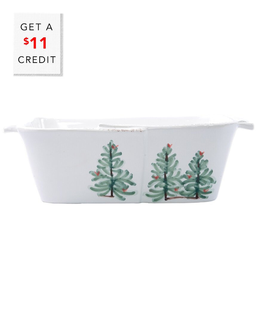 Vietri Lastra Holiday Loaf Pan With $11 Credit In Multicolor