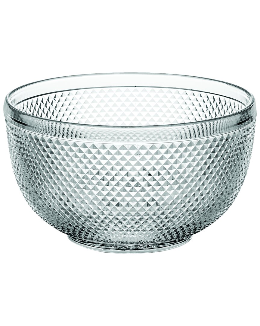 Vista Alegre Bicos Clear Large Bowl With $8 Credit In White