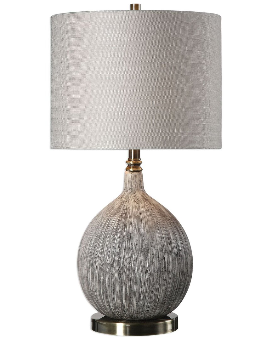 Shop Uttermost Hedera Textured Table Lamp In White