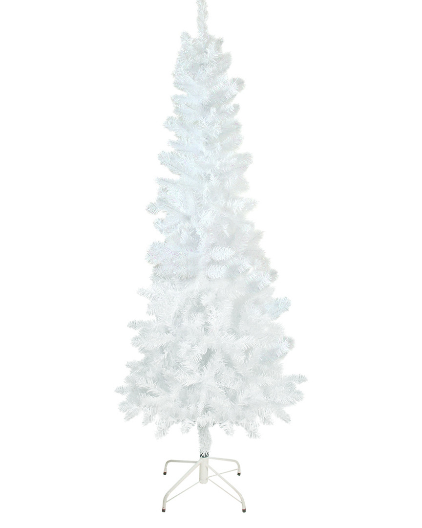 Northlight White Glimmer Iridescent Spruce Pencil Artificial Christmas Tree