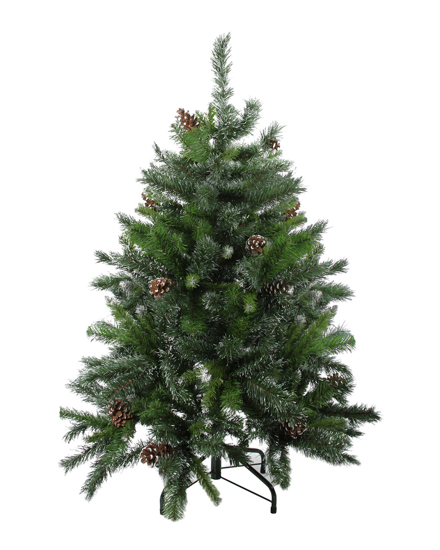 NORTHLIGHT NORTHLIGHT SNOWY DELTA PINE WITH PINE CONES ARTIFICIAL CHRISTMAS TREE