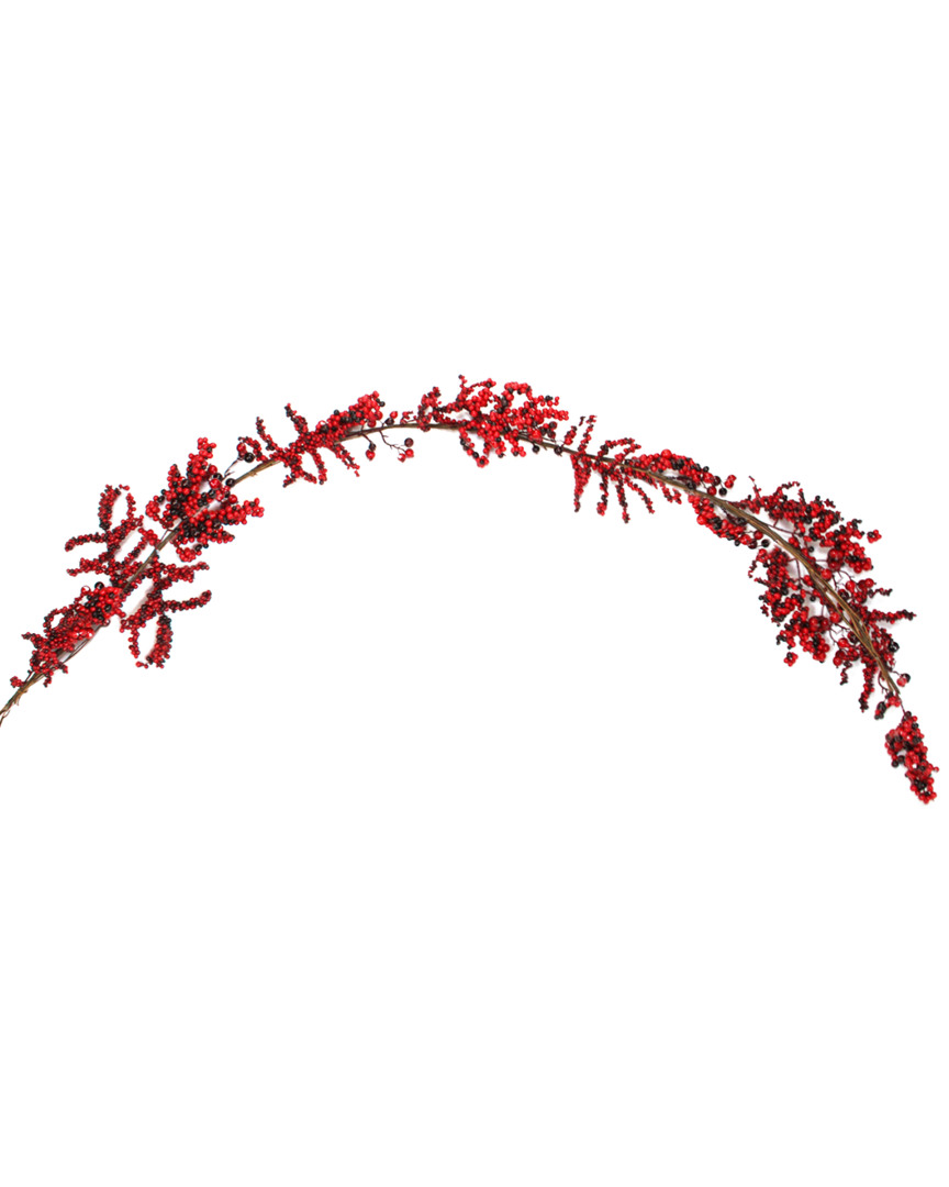 Shop Northlight Decorative Artificial Burgundy Red Berry Christmas Garland- Unlit
