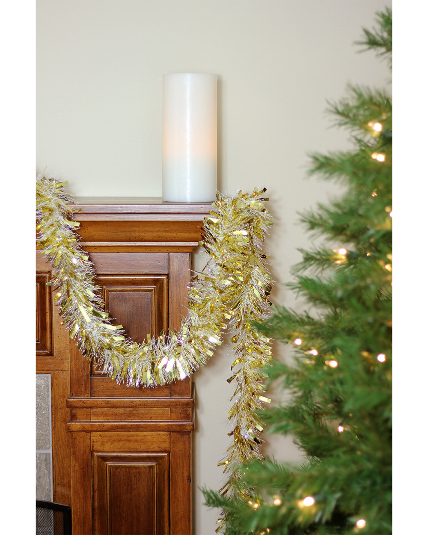 Northlight Festive Shiny White Irridescent Christmas Tinsel Garland
