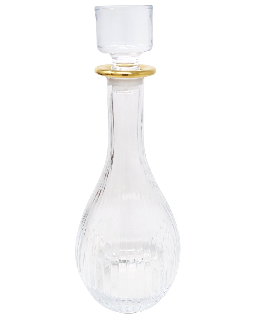 VIVIENCE VIVIENCE DECANTER WITH LINEAR DESIGN & RIM