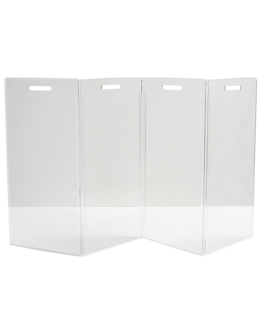 Hiddin Clear Free-standing Zig-zag Pet Gate, 4-panel