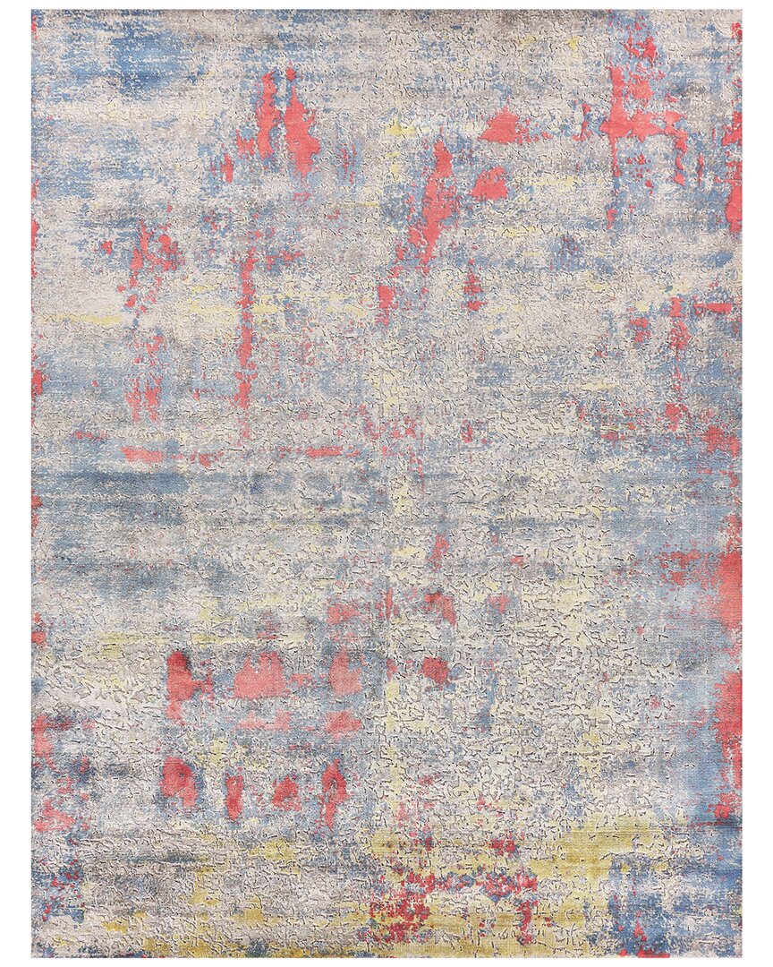 Exquisite Rugs Reflections Hand-loomed Bamboo Silk-blend Rug In Ivory