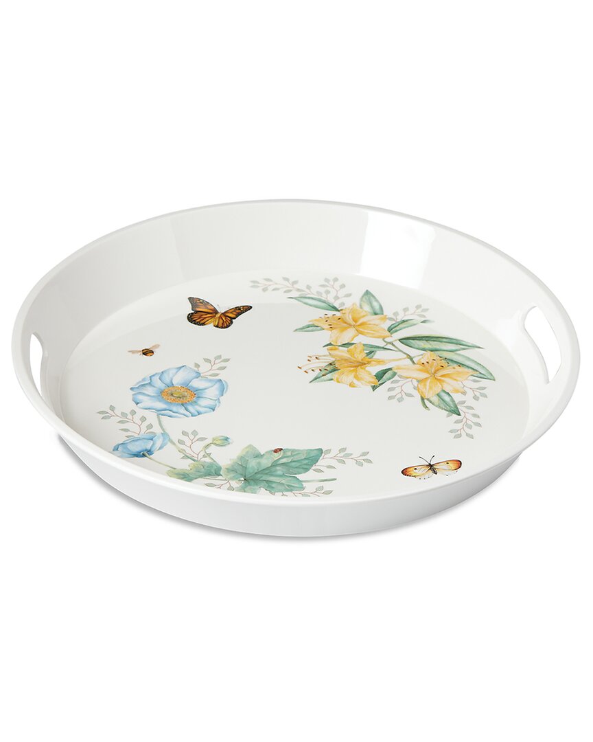 Lenox Butterfly Meadow Melamine Round Tray In White