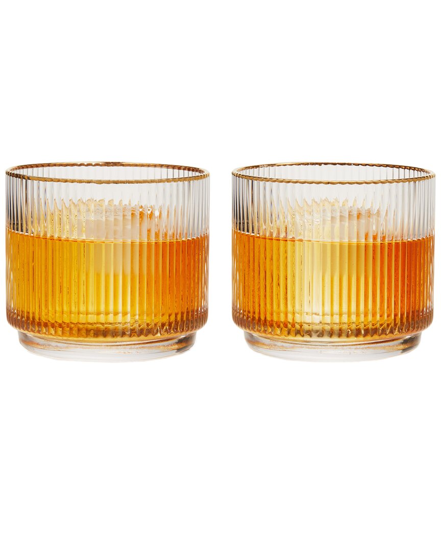 Viski Meridian Crystal Lowball Tumblers