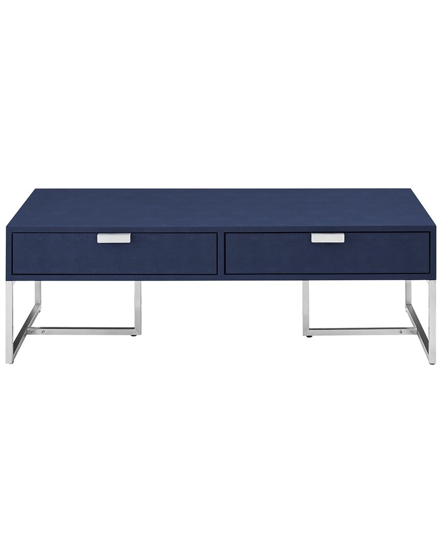 Shop Nicole Miller Isidro Coffee Table In Blue