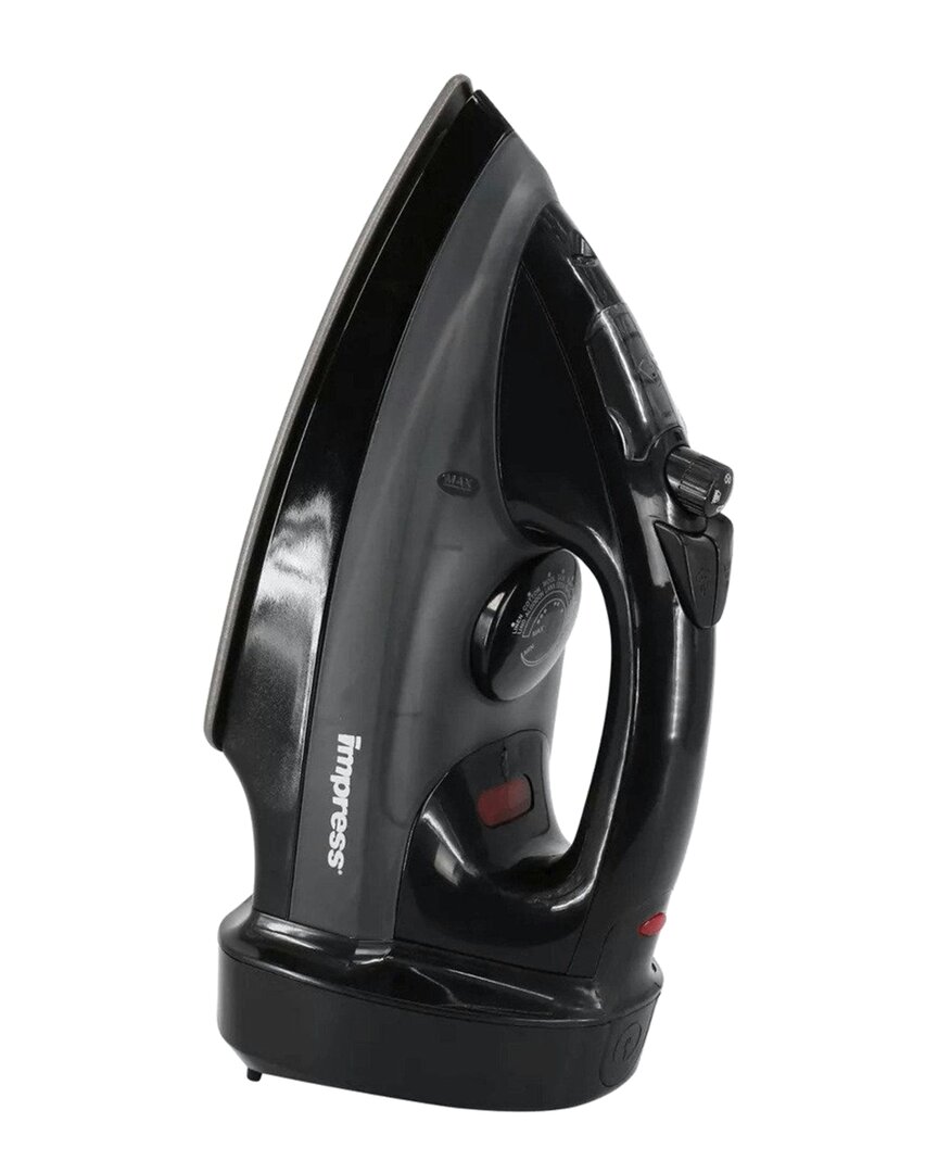 Impress Mid-size Black Cord Rewind Iron With -stick, Spray & Burst In Black