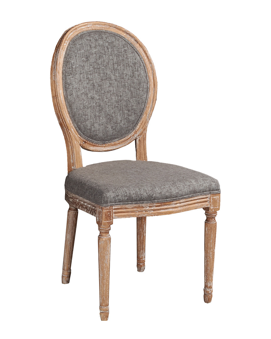 Linon Furniture Linon Avalon Charcoal Oval Back Chair