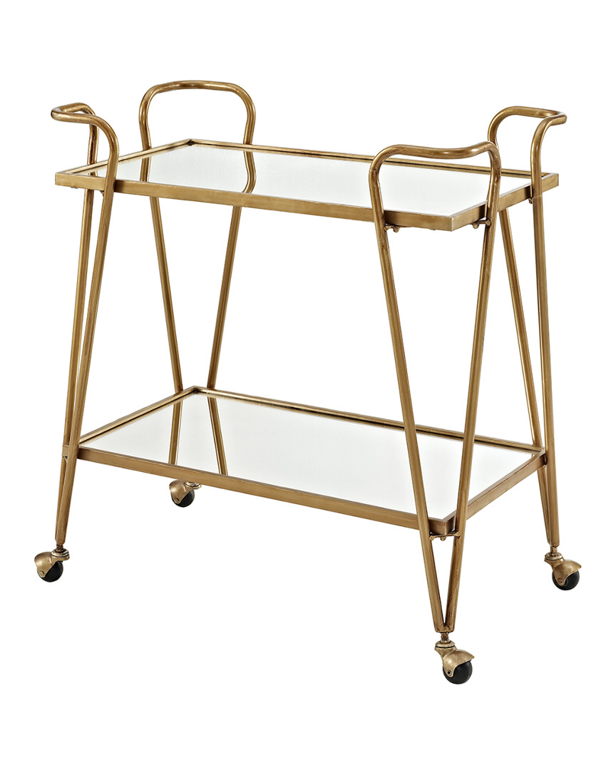 Linon Furniture Linon Gold Mid-century Bar Cart