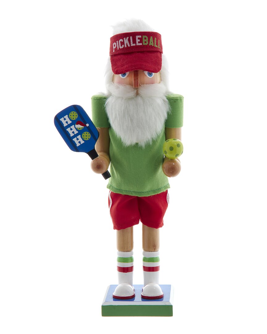 Kurt Adler 12in Wooden Pickleball Nutcracker In Multicolor