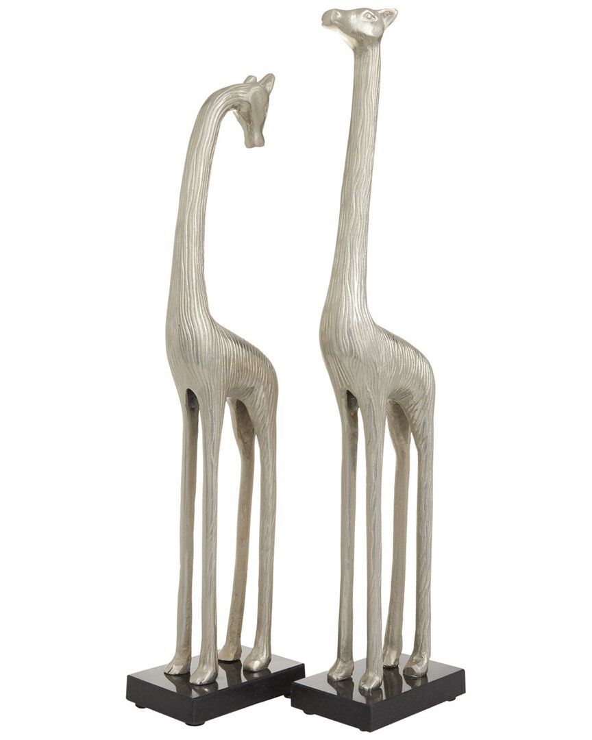 Peyton Lane Set Of 2 Silver Sculptures In Silver