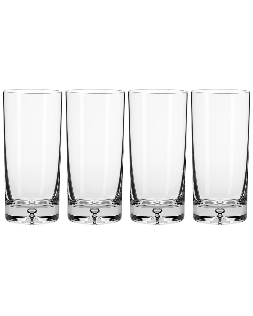 Barski Set Of 4 Crystal Highball Tumbler Glasses