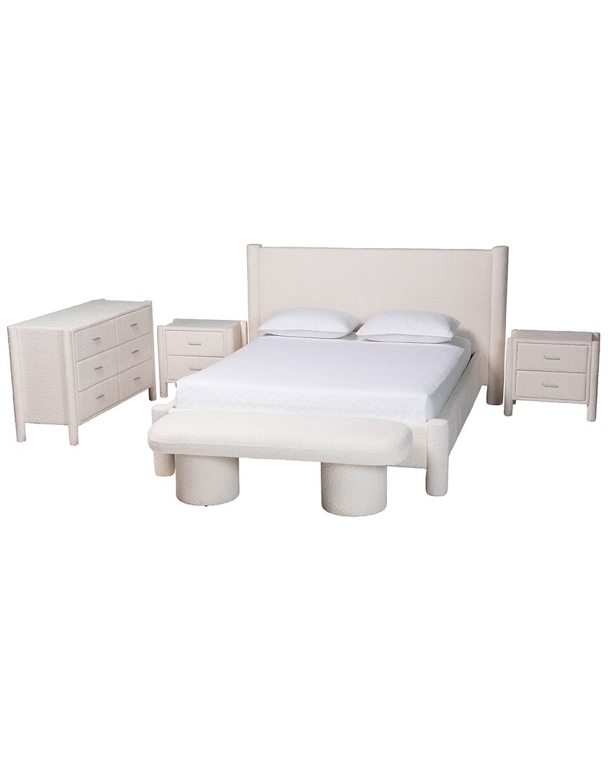 Baxton Studio Laria Modern Teddy-bear Queen Size 5pc Bedroom Set