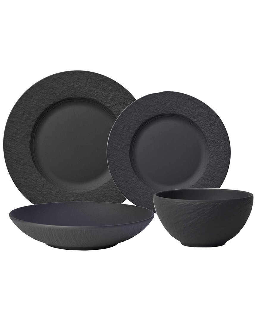 VILLEROY & BOCH VILLEROY & BOCH MANUFACTURE ROCK 4 PIECE PLACE SET