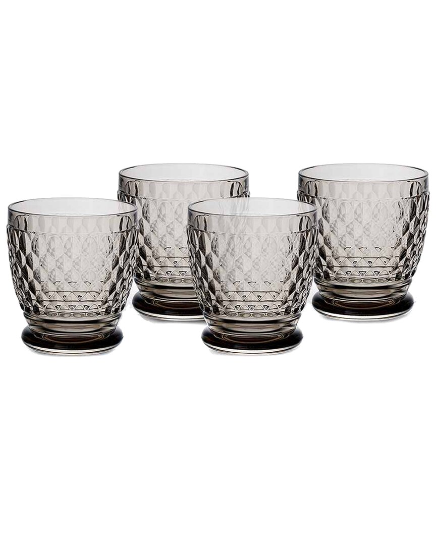 VILLEROY & BOCH VILLEROY & BOCH SET OF 4 BOSTON COLORED DOUBLE OLD FASHIONED / TUMBLERS