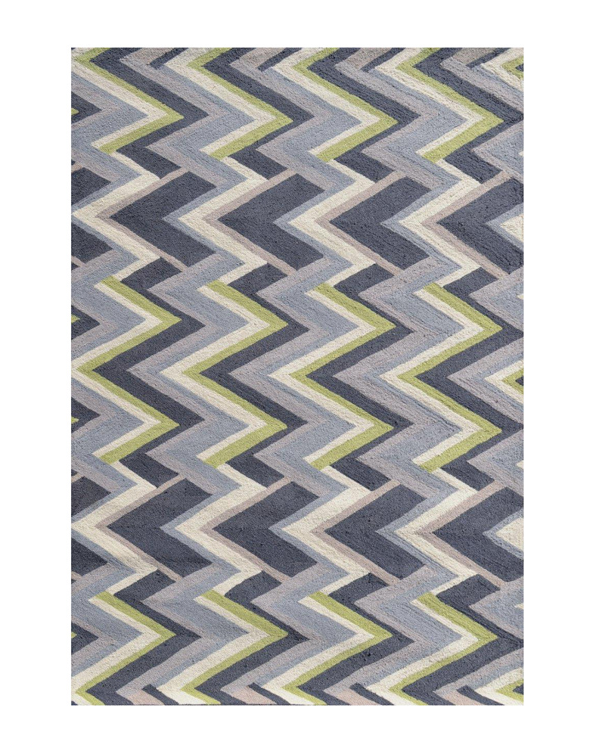 R16 Grey Vector Hand-made Acrylic Contemporary Indoor/outdoor Rug