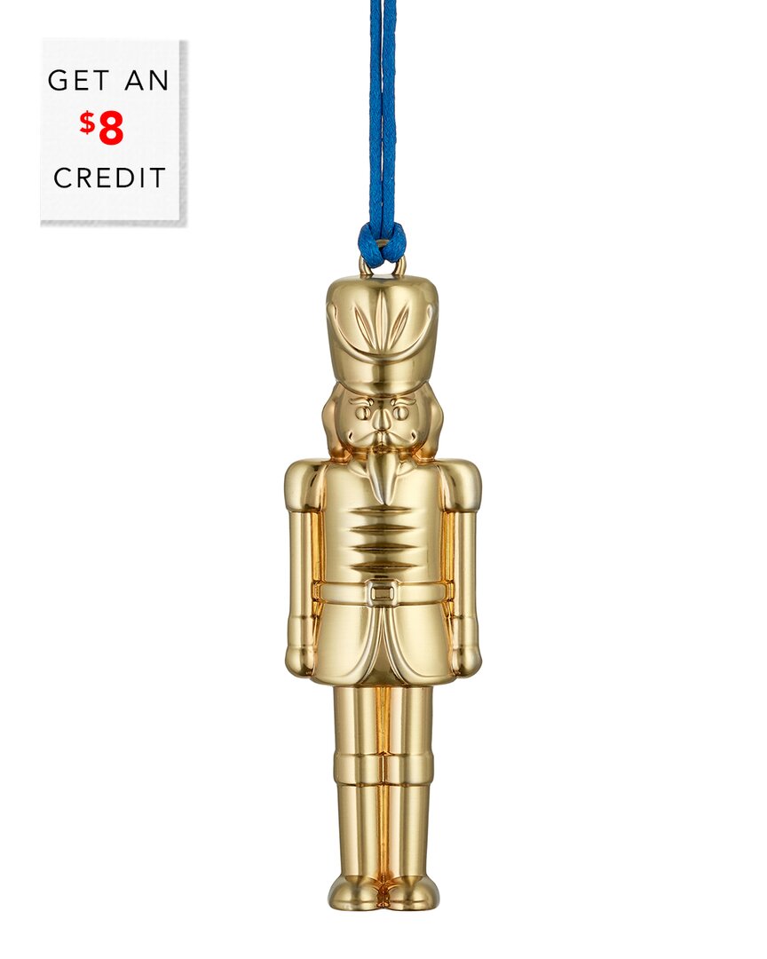 Waterford Christmas Nutcracker Golden Ornament With $6 Credit In Gold