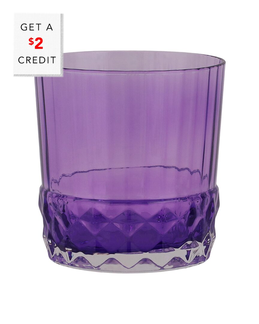 Vietri Viva By  Deco Short Tumbler With $2 Credit In Purple