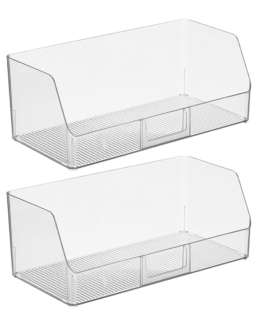 M DESIGN M DESIGN SET OF 4 ORGANIZER BIN WITH INTEGRATED LABEL HOLDER