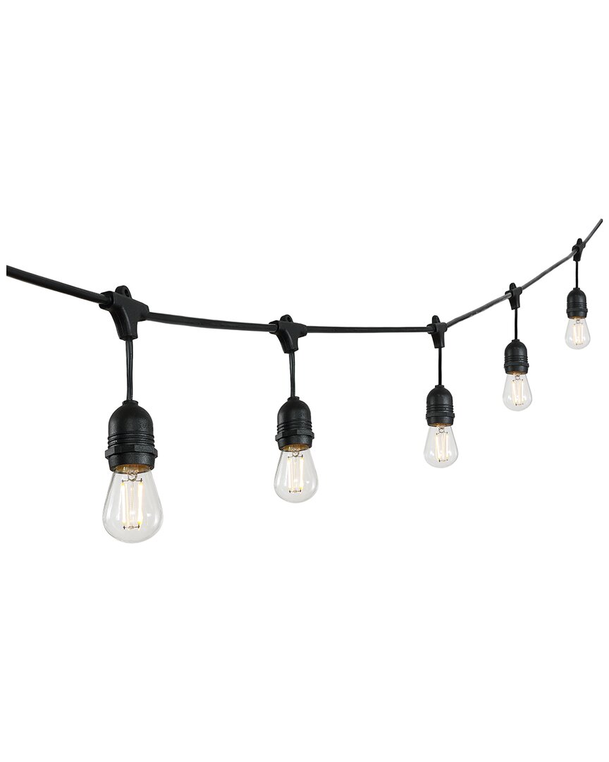 Jonathan Y 48ft Indoor/outdoor Rustic Led String Lights In Black