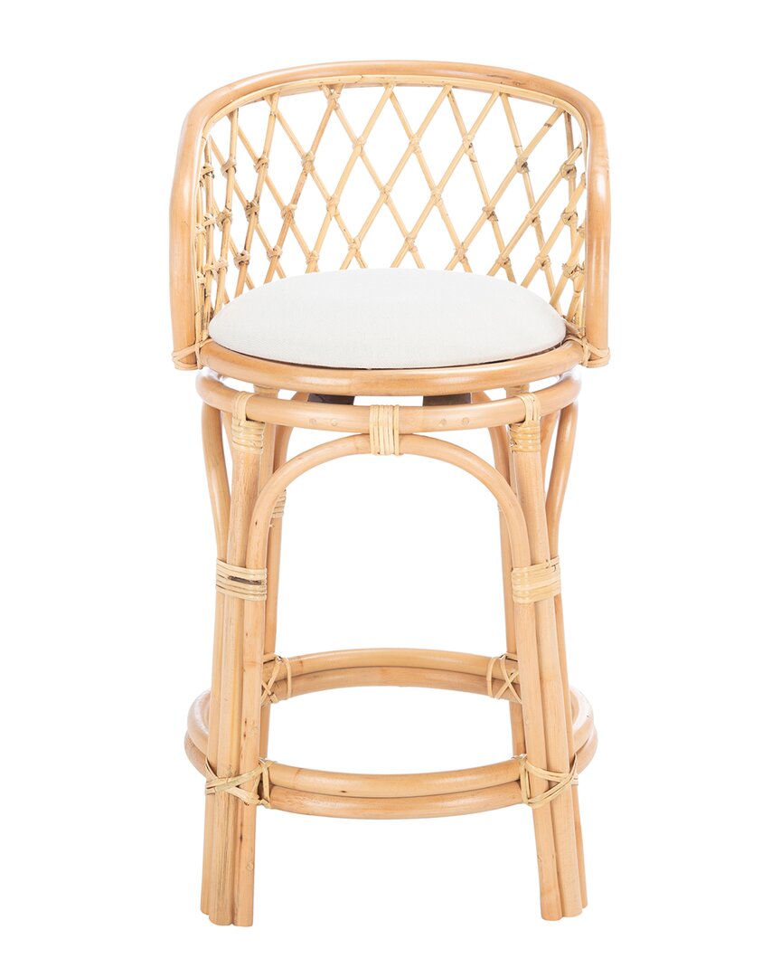 Safavieh Yuta Rattan Counter Stool With Cushion