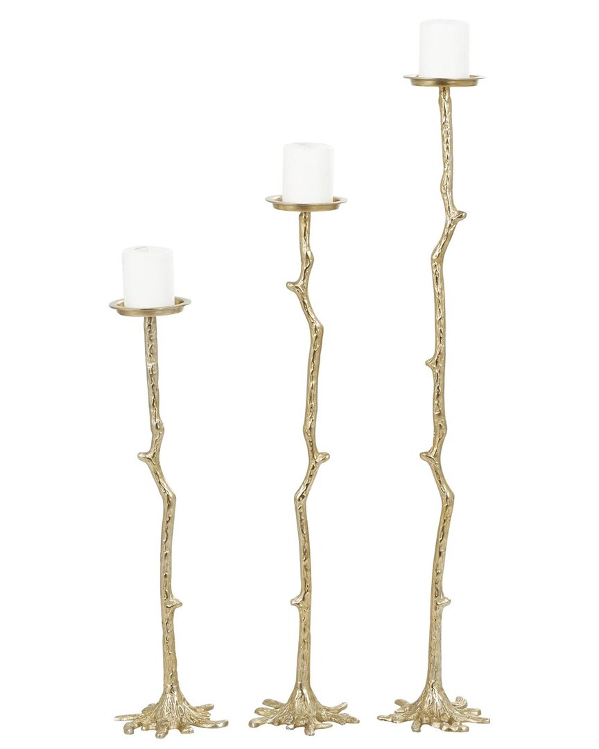 Peyton Lane Gold Aluminum Metal Abstract Tall Floor Textured M
