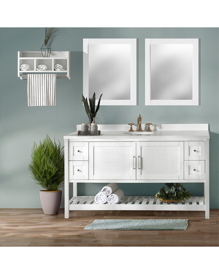 Alaterre Furniture Bennet 3pc Wooden Bathroom Vanity Set