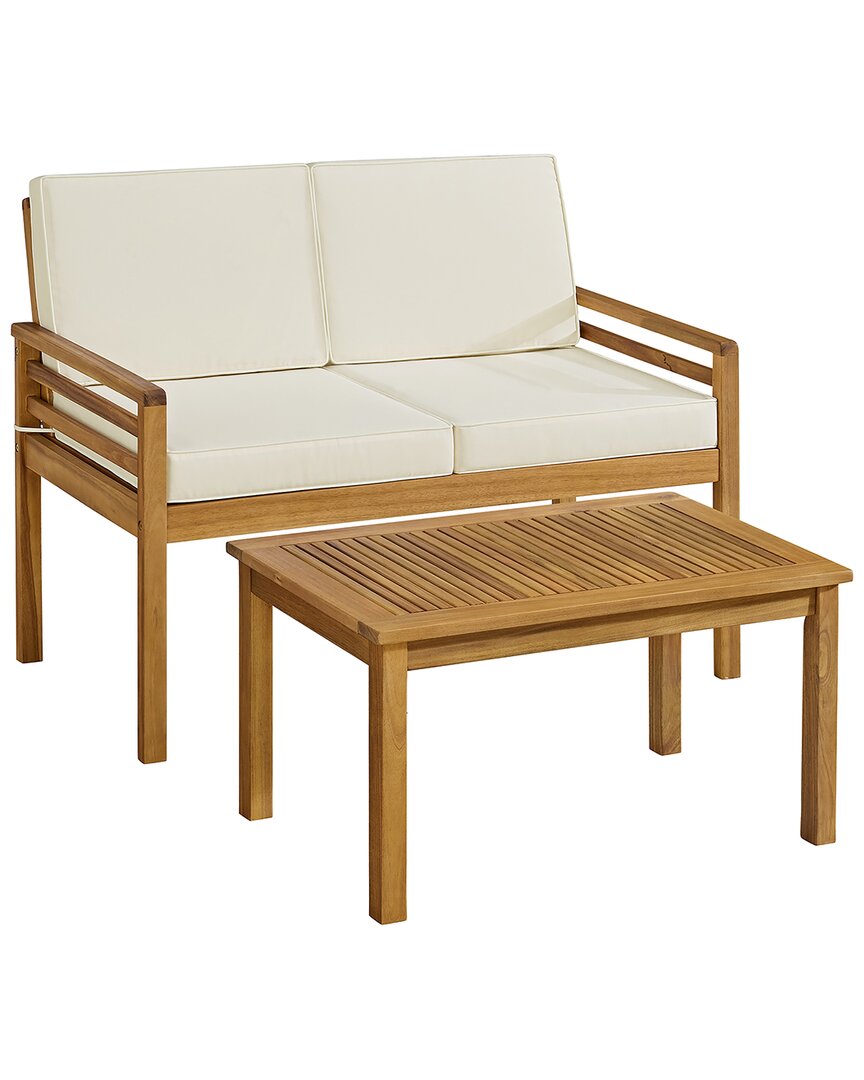 Alaterre Furniture Okemo Weather-resistant Acacia Wood Outdoor 2pc Patio Furniture Set