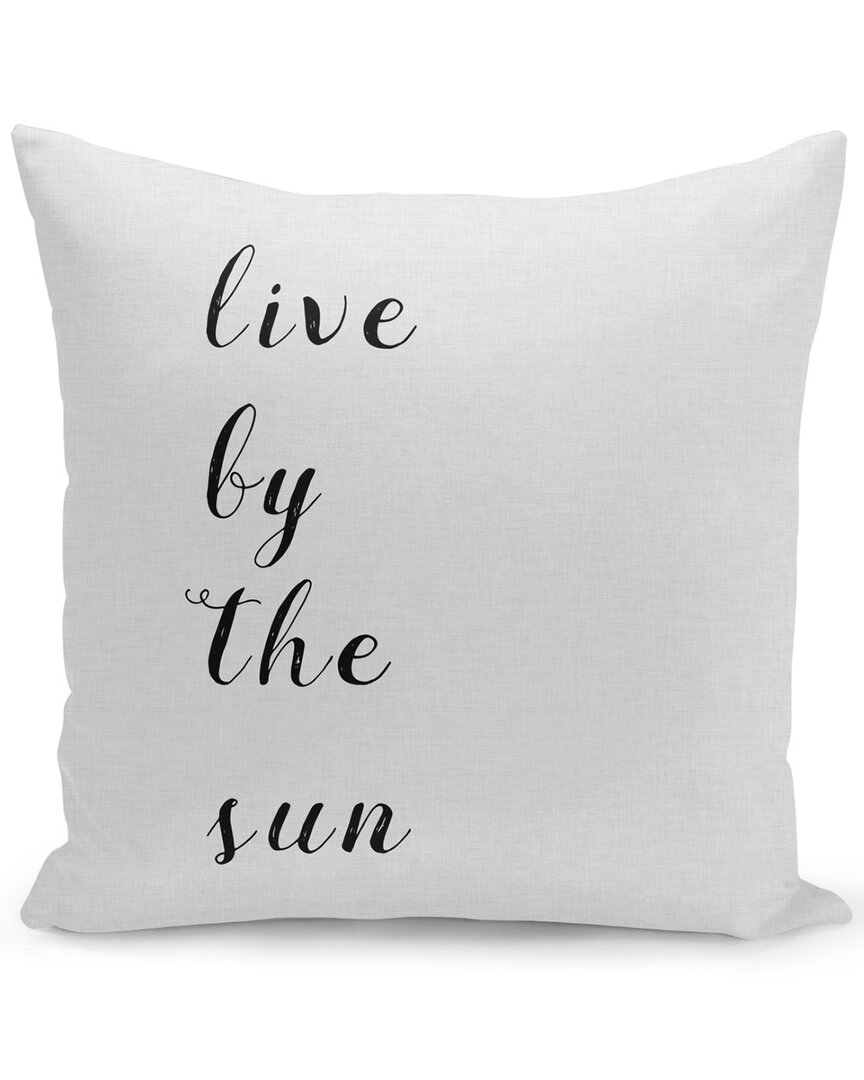 Curioos Live By The Sun Pillow In White