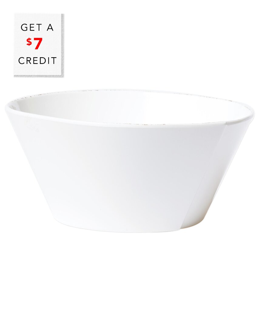 Shop Vietri Melamine Lastra Large Stacking Serving Bowl With $7 Credit In White