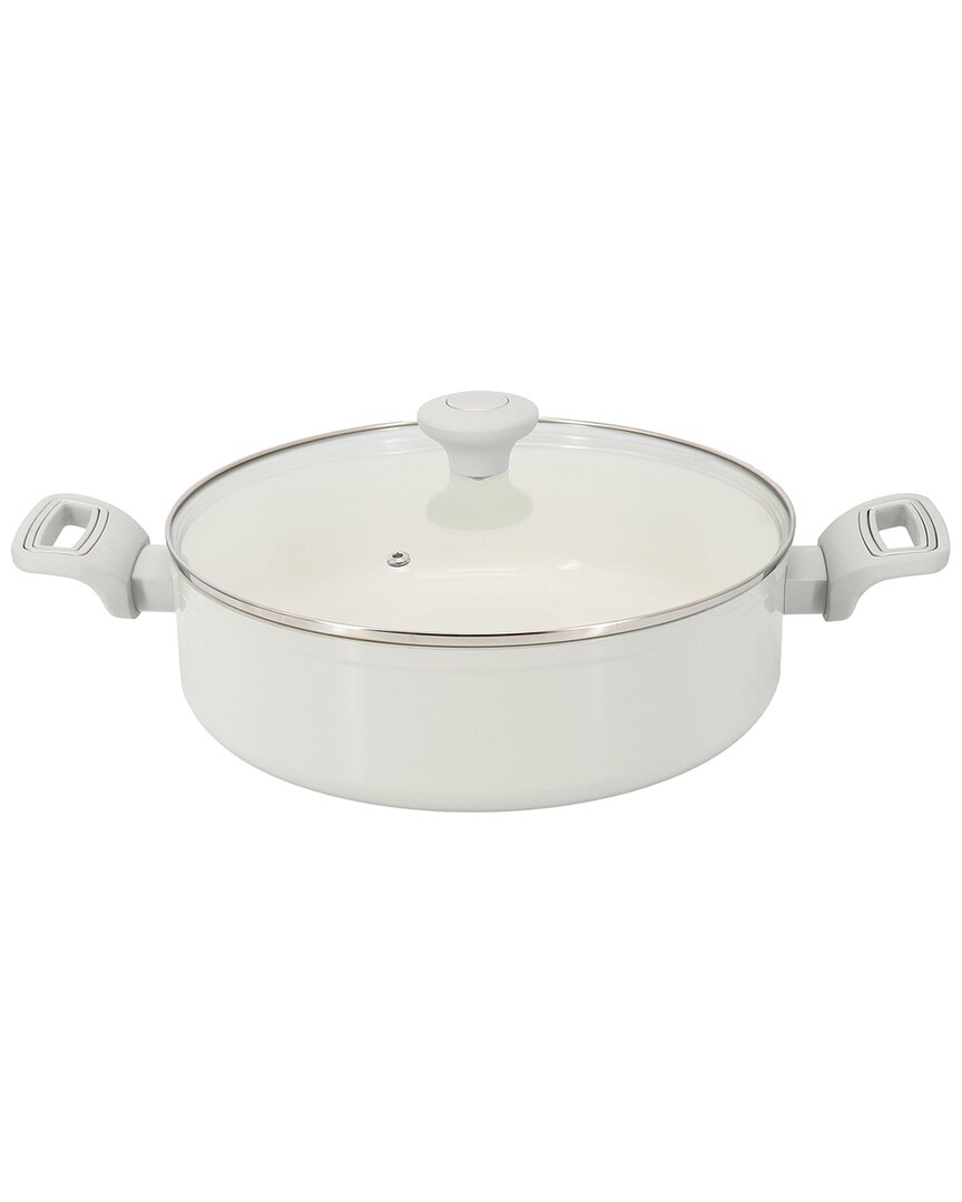 Martha Stewart Everyday Rexford 5qt Ceramic Nonstick Aluminum Everyday Pan With Lid