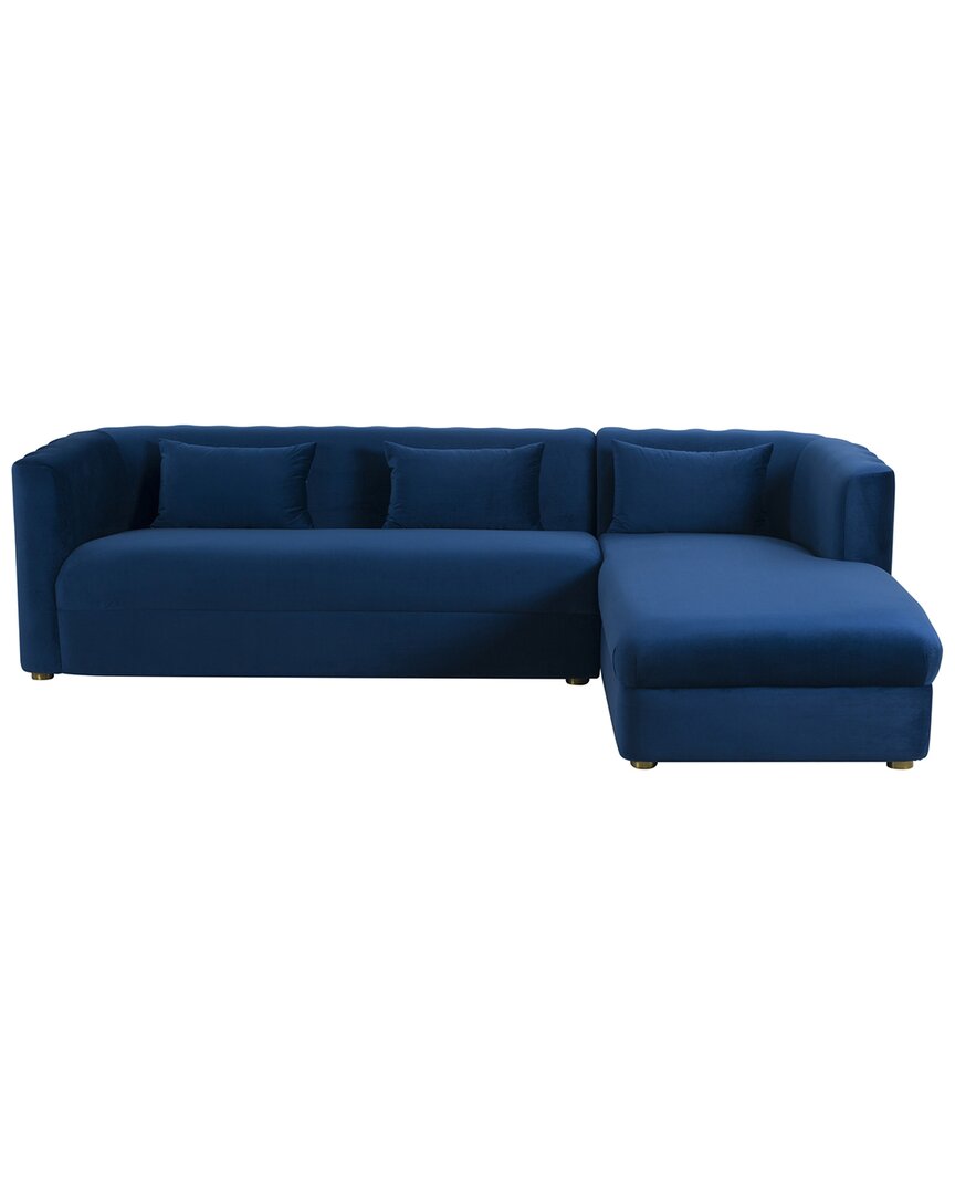 Tov Callie Navy Right Velvet Sectional